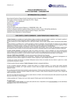 FOGLIO INFORMATIVO A/12 CONTO EASYWEB