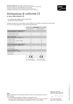 Dichiarazione di conformit&agrave; CE - SUNNY ISLAND (SI6.0H