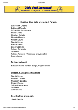 Direttivo Gilda della provincia di Perugia Bartocci M. Cristina