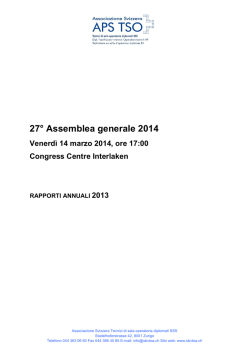 27&deg; Assemblea generale 2014