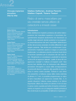 Rialzo di seno mascellare per via crestale senza