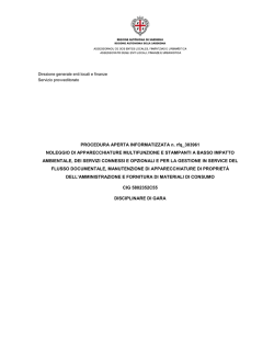 Disciplinare di gara [file] - Regione Autonoma della Sardegna