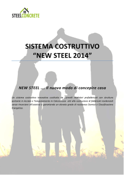 SISTEMA COSTRUTTIVO “NEW STEEL 2014”