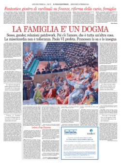La famiglia &egrave; un dogma - Chiesa Cattolica Italiana