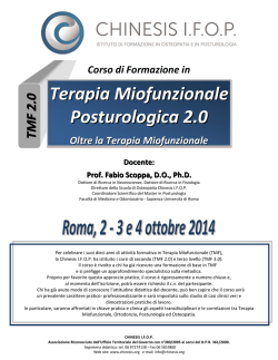 Terapia Miofunzionale Posturologica 2.0. Oltre la