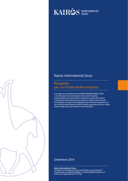 Prospetto completo Sicav