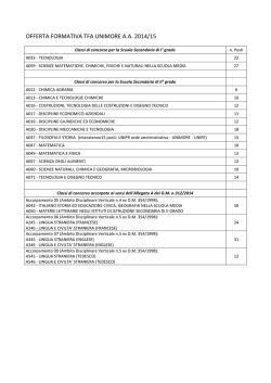 OFFERTA FORMATIVA TFA UNIMORE A.A. 2014/15