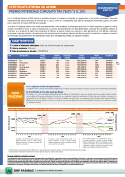 CERTIFICATE ATHENA SU AZIONI PREMIO