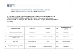ELENCO TERRITORIALE DELLE
