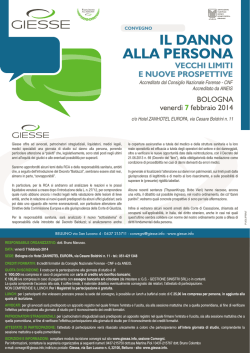 IL DANNO ALLA PERSONA - Ordine degli Avvocati di Rimini