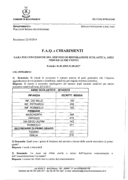F.A.Q. e CHIARIMENTI - Comune di Buccinasco