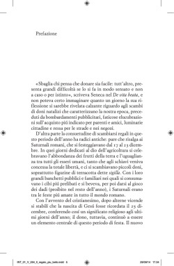 Prefazione &laquo;Sbaglia chi pensa che donare sia facile: tutt