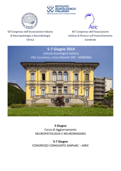 programma preliminare - Istituto auxologico italiano