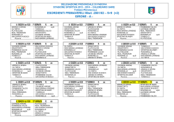 calendario esordienti misti 2002