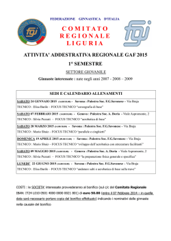 progetto gaf 2015 - Comitato Regionale Liguria F.G.I.