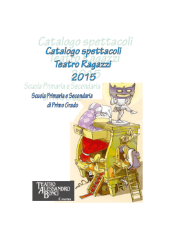 catalogo spettacoli Scuola Primaria e Secondaria di I&deg; Grado