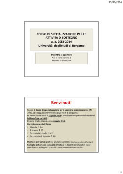 24 marzo 2014 - Università degli studi di Bergamo