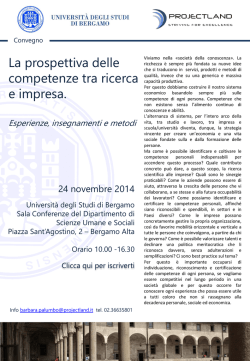 La prospettiva delle competenze tra ricerca e impresa.