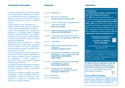 Presentazione del Convegno Programma: Informazioni: