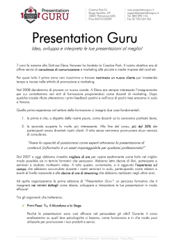 clicca sul bottone - Presentation Guru