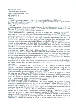 Agenzia delle Entrate 5378 del 2014