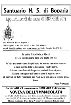 Scarica gli appuntamenti del mese di Dicembre 2014