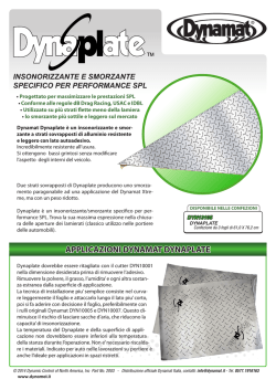 APPLICAZIONI DYNAMAT DYNAPLATE