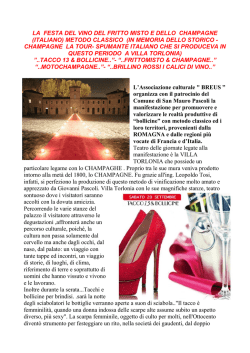 LA FESTA DEL VINO DEL FRITTO MISTO E DELLO CHAMPAGNE