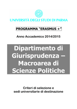 Criteri e Sedi Scienze Politiche 14-15 DEFINITIVO