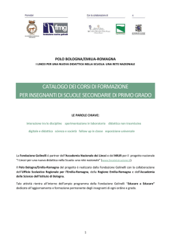 Modulo CLIL Lincei - Fondazione Golinelli