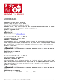 gli eventi per i bambini