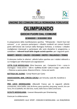 OLIMPIANDO - proloco modigliana