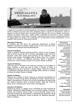 Programma, informazioni utili e modalit&agrave; di prenotazione