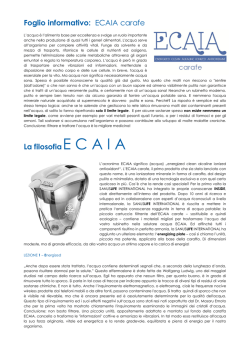 Foglio informativo: ECAIA carafe La filosofiaE C A I A