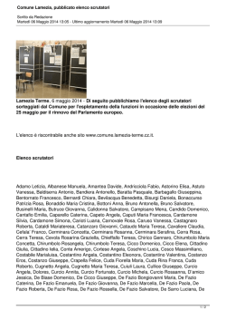 Comune Lamezia, pubblicato elenco scrutatori