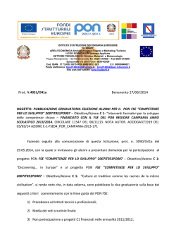 pubblicazione graduatoria