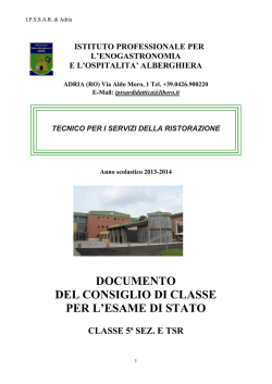 Documento del Consiglio di Classe 5E TSR