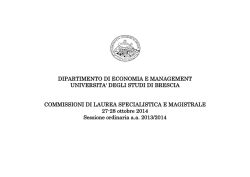 DIPARTIMENTO DI ECONOMIA E MANAGEMENT UNIVERSITA