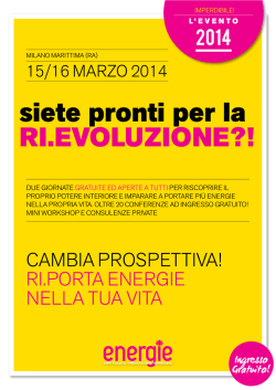 siete pronti per la RI.EVOLUZIONE?!