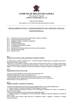 AMBITO TERRITORIALE N 6 - Comune di Melito di Napoli
