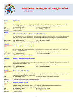 Programma estivo per le famiglie 2014 - K&ouml;tschach