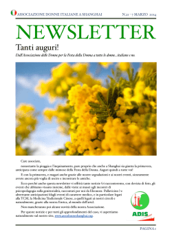NewsLetter Febbraio - AssoDonneShanghai