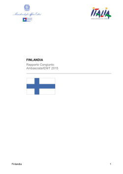 FINLANDIA Rapporto Congiunto Ambasciata/ENIT 2015