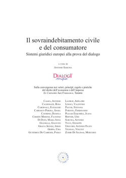 Il sovraindebitamento civile e del consumatore