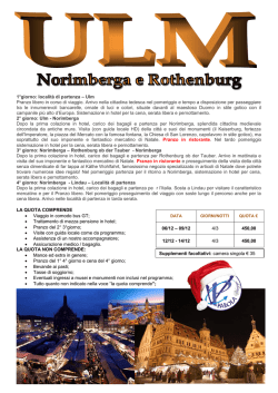 localit&agrave; di partenza &ndash; Ulm Pranzo libero in corso di