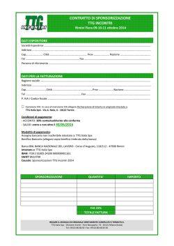 il Contratto Sponsorizzazione 2014.