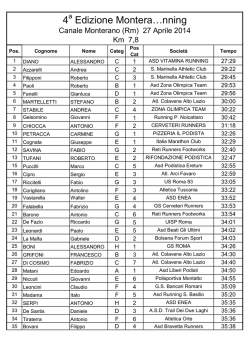4 a Edizione Montera&hellip;nning