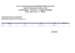 convocazione lauree 15 DICEMBRE ore 9.30