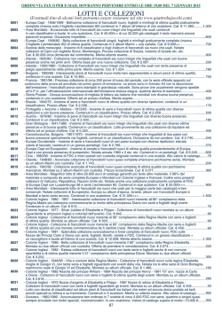 LOTTI E COLLEZIONI - Filatelia Quattrobajocchi