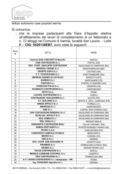 Comunicato esito gara